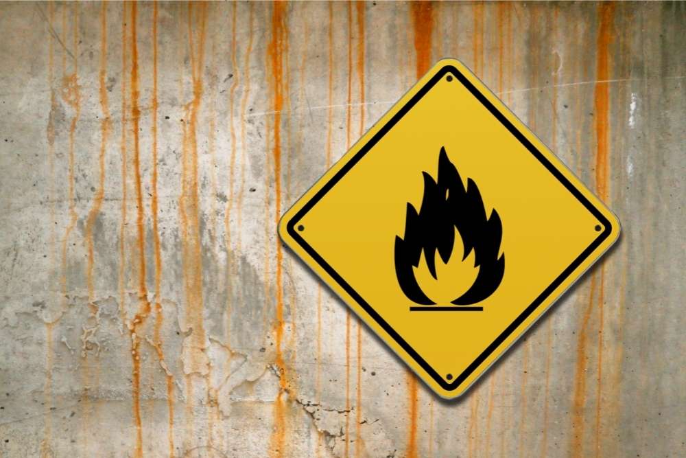 Flammable sign